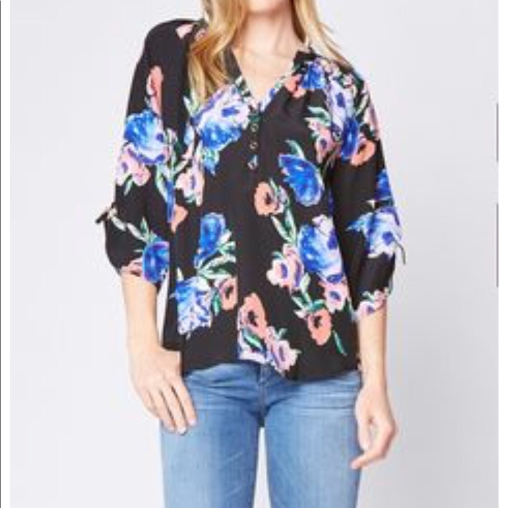 Yumi Kim Silk Floral Top